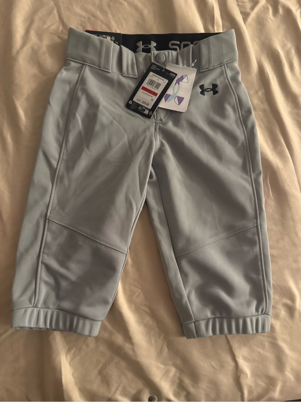 Under Armour Light Gray Kids' Athletic Jogger Pants